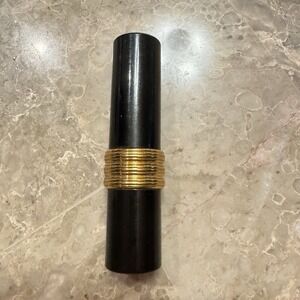 Vintage Helena Rubinstein Black Brass Gold Tone Empty Lipstick Case Rare